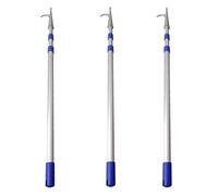 YKMYXZ, 1 2 3 Pcs Portable Push Poles for Flats Boats, Home Commercial Extension Rod Stainless Steel Hooks(3pcs,2.3 m 8 m/7.5 ft 26 ft)