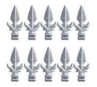 YKMYXZ, 10Pcs Fence Post Cap, 25X25mm Cover Cap Pyramid Galvanized Weatherproof Fence Gate Wrought Iron Metal Gate