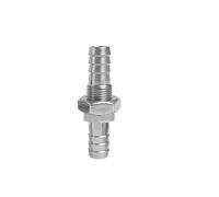 YKMYXZ, 1pc 2mm 3mm 4mm 6mm 8mm 10mm 12mm 14mm 16mm 19mm 20mm 25mm 32mm 304 Stainless Steel Barbed Pipe Fitting Connector(Barb 13mm)