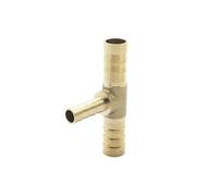 YKMYXZ, 1PC 4mm 5mm 6mm 8mm 10mm 12mm 14mm 16mm Tee Type Reducing Hose Barb Brass Barbed Tube Pipe Fitting Reducer Coupler(16 10 16mm OD)