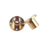YKMYXZ, 2 PCS T8 Screw Brass Nut Flange Nut Lead 4-Start T8xFor Supporting All The Copper Nut Stepper Motor Guide Screw Lead Screw(Pitch 2mm Lead 14mm)