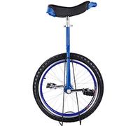 YKMYXZ， 24/20/18/16 Inch Unicycle, Unicycles for Adults, with Alloy Rim Extra Thick Tire, Adjustable Seat, for Outdoor Sports Fitness Exercise Health(Blue,20inches)