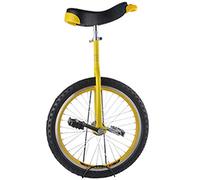 YKMYXZ， 24/20/18/16 Inch Unicycle, Unicycles for Adults, with Alloy Rim Extra Thick Tire, Adjustable Seat, for Outdoor Sports Fitness Exercise Health(Yellow,18inches)