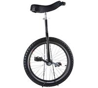 YKMYXZ， 24/20/18/16 Inch Unicycle, Unicycles for Adults, with Alloy Rim Extra Thick Tire, Adjustable Seat, for Outdoor Sports Fitness Exercise Health(Black,20inches)