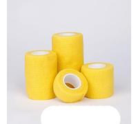 YKMYXZ, 4.8m Colorful Sport Self Adhesive Elastic Bandage Wrap Tape for Knee Support Pads Finger Ankle Palm Shoulder(Yellow,2.5cm X 4.8m)