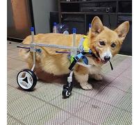 YKMYXZ 4 Wheel Dog Wheelchair Mobility Cart, Full Support Pet Assisted Walker Adjustable Size, Small/Medium/Large(Size S)