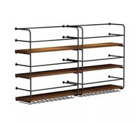 YKMYXZ acrylic shelves， With LED Light, Floating Wall ShelvesIndustrial Wine Display Racks For Home, Living Room, Kitchen(200x20x120cm)