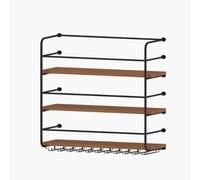 YKMYXZ acrylic shelves， With LED Light, Floating Wall ShelvesIndustrial Wine Display Racks For Home, Living Room, Kitchen(150x20x120cm)