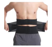YKMYXZ, Adjustable Back Lumbar Support Belt Breathable Waist Brace Strap Lumbar Belt Back Support Belt(Black,M)