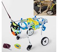 YKMYXZ Adjustable Dog Cart, Back Legs Pet Wheelchair for Disabled Large, 4 Wheeels Rehabilitation Training Device Assisted Walk Car(XS)