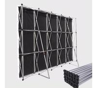 YKMYXZ， Aluminum Pop up Display Stand for Weddings, Portable Advertising Tension Backdrops Stand Hx1.55m L)(3.05m(10ft) Hx5.3m(17.4ft) L)