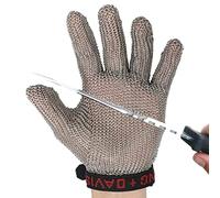 YKMYXZ Anti-cut Gloves Stainless Steel Cut Resistant Chain, Restaurant Kitchen Slaughterhouse Safety(1pcs/S)