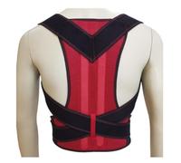 YKMYXZ, Back Support Posture Corrector Full Back Support Belt Brace Trainer Shoulder Back Support Belt(Rosso,XXL)