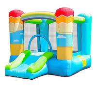 YKMYXZ, Bouncy Castle Quiet Inflatable Bounce House with Castle Slide Party Hot-air Balloon Theme