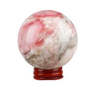 YKMYXZ crystal ball， Natural Pink Opal Crystal Sphere with Stand Quartz Ball Gemstone Decorative,50~60mm(60~70mm)