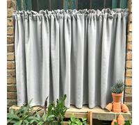 YKMYXZ curtains， Valance for Windows Semi Translucent Short Curtain RodKitchenCurtains Toppers Valance(Gray,300x120cm/11(Grey,300x80cm/118x32in)