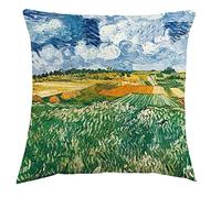 YKMYXZ cushion covers， Pack of 2 Sofa Square Pillow Cover with Invisibleand Double Sided Design,Cotton Linen Fabric(B)
