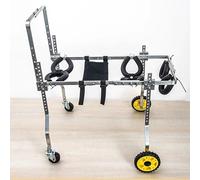 YKMYXZ Dog Wheelchair Full Support for Disabled & Injured Pets, Adjustable 10 Wheel Walking Device with Tool, Pet Cats/Dogs(XS)