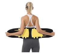 YKMYXZ, Elastic Back Lumbar Brace Support Belt Orthopedic Posture Corrector Lower Back Waist Back Support Belt(Yellow,XXL)