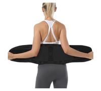 YKMYXZ, Elastic Back Lumbar Brace Support Belt Orthopedic Posture Corrector Lower Back Waist Back Support Belt(Black,XL)