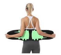 YKMYXZ, Elastic Back Lumbar Brace Support Belt Orthopedic Posture Corrector Lower Back Waist Back Support Belt(Green,XL)