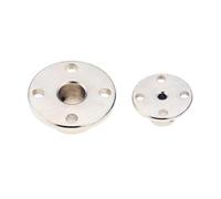 YKMYXZ, flange coupler, rigid flange coupling, 2 PCS Silver Alloy Flange, Suitable for Coupling Motor Guide Shaft(12mm)