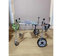 YKMYXZ Full Support Dog Walking Wheelchair 4 Wheels, Adjustable Mobility Cart for Front Legs & Back(Size XS Widen)