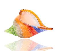YKMYXZ, Glass Conch Shells Sea Shell Rainbow Murano Art Hand Blown Glass Conch Figurine Paperweight Sculpture