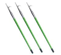 YKMYXZ, Green Grappling Hooks with Black Non slip Handle, Marine Cargo Grabber Reach Retriever Tool, 3.2 6.5 9.8ft Lenght(Pack of 3,L 6.5ft/2m)