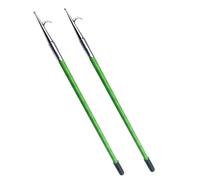 YKMYXZ, Green Grappling Hooks with Black Non slip Handle, Marine Cargo Grabber Reach Retriever Tool, 3.2 6.5 9.8ft Lenght(Pack of 2,L 6.5ft/2m)
