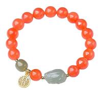 YKMYXZ, Jade Bracelet Fortune Charm Hetian Jade Amulet Crystal Bracelet Chakra Natural Stones Bracelet Talisman(10mm)
