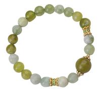 YKMYXZ, Jade Bracelet Stretchy Beaded Bracelet Green Jade Women Men Evil Eye Bracelet Vintage Style Jewelry Decor