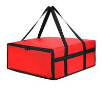 YKMYXZ Large Cool Bag， Insulated Pizza Delivery Bag Food Bag Insulated Grocery Bag Black and Red Pizza Insulated Food Bag Waterproof Bag(Red,50x50x20.5CM)