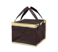 YKMYXZ Large Cool Bag， Insulated Reusable Food Pizza Cake Delivery Thermal Storage Holder(Coffee)