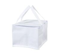 YKMYXZ Large Cool Bag， Insulated Reusable Food Pizza Cake Delivery Thermal Storage Holder(White)