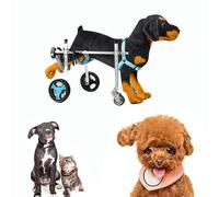 YKMYXZ Lightweight Wheelchair Stroller for Back Legs, 2 Wheels Dog Mobility Cat Assisted Walker, Aluminium Alloy Animal Walking Aid(S)
