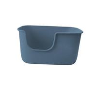 YKMYXZ litter tray， Open Top Cat Litters Box Kitten Potty Pans Pet Supplies Splashproof Cage Litter Pans Large Cat Litter Basin for Kitty Rabbit,(Gray)