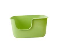 YKMYXZ litter tray， Open Top Cat Litters Box Kitten Potty Pans Pet Supplies Splashproof Cage Litter Pans Large Cat Litter Basin for Kitty Rabbit,(Green)