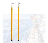YKMYXZ, Marine Extension Rescue Equipment, Telescoping Glassfibre Rescue Rod with Stainless Steel Hooks, Water Salvage Pole Hooks for Docking Boating(Pack of 2,1.17 4.5m/3.8 14.7ft)