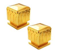YKMYXZ, Metal Fence Post Top Cap 2Pcs True Fence Post Caps, Durable Heavy Duty Deck Post Caps for Actual Metal Posts(80x80mm)