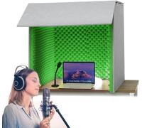 YKMYXZ， Microphone Isolation Booth Cube,Desktop Soundproof Cover,Portable Vocal Booth,isolation Booth，Portable Vocal Recording Booth For Music Studio Bedroom Home, Decreg Noise,for Recording Studio,(G