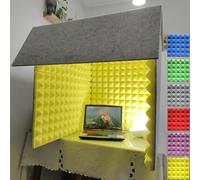 YKMYXZ, Microphone Isolation Booth Cube, Portable Sound Recording Shield Box, For Home Studio, Music Recording, Podcasting, Acoustical Treatments(Green)
