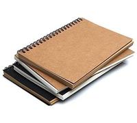 YKMYXZ notebook， 4PC Random Color Retro Spiral Bound Coil Sketch Book Blank Kraft Sketching Paper Diary