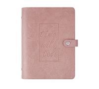 YKMYXZ notebook， Agenda Diary Personal Organizer PU Leather Cover Loose-leaf Replaceable Paper Traveler Notepad Stationery Supplies,s(Pink,175 * 235mm)