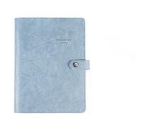 YKMYXZ notebook， Agenda Retro Vintage Leather Cover Loose-leaf Note Book Replaceable Paper Traveler Notepad Stationery Supplies,s(Blue,125mmx190mm)