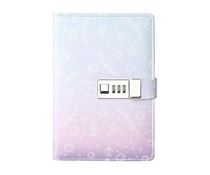 YKMYXZ notebook， B6 Password Book Simple Style Hand With Lock Fresh Diary,s(Blue)