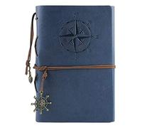 YKMYXZ notebook， Business Journal For Women Leather Stickers Men Hard Bullet Lined Paper Tabs Diary Learning Student 6.3x9inch(C)
