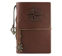 YKMYXZ notebook， Business Journal For Women Leather Stickers Men Hard Bullet Lined Paper Tabs Diary Learning Student 6.3x9inch(A)