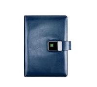YKMYXZ notebook， Fingerprint Lock High-end Leather Journal A5 200 Pages, Work Meeting Record For Men And Women Adult Gifts Diary(E)