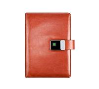 YKMYXZ notebook， Fingerprint Lock High-end Leather Journal A5 200 Pages, Work Meeting Record For Men And Women Adult Gifts Diary(D)